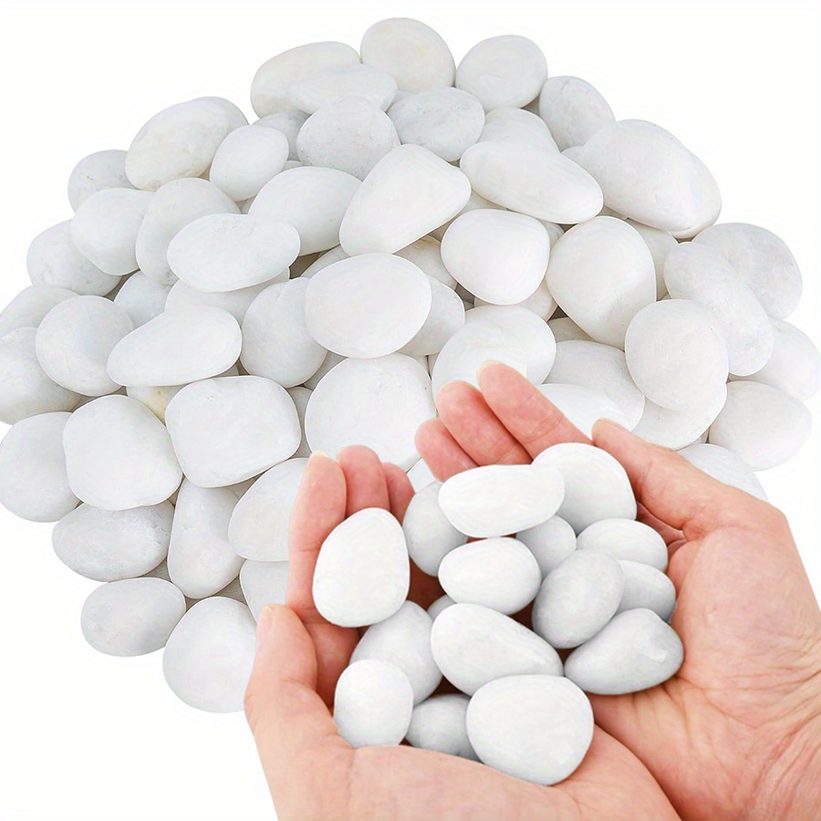 Marine Fish Tank - 200/400g Bianco Alto Lucido Ciottoli Naturali